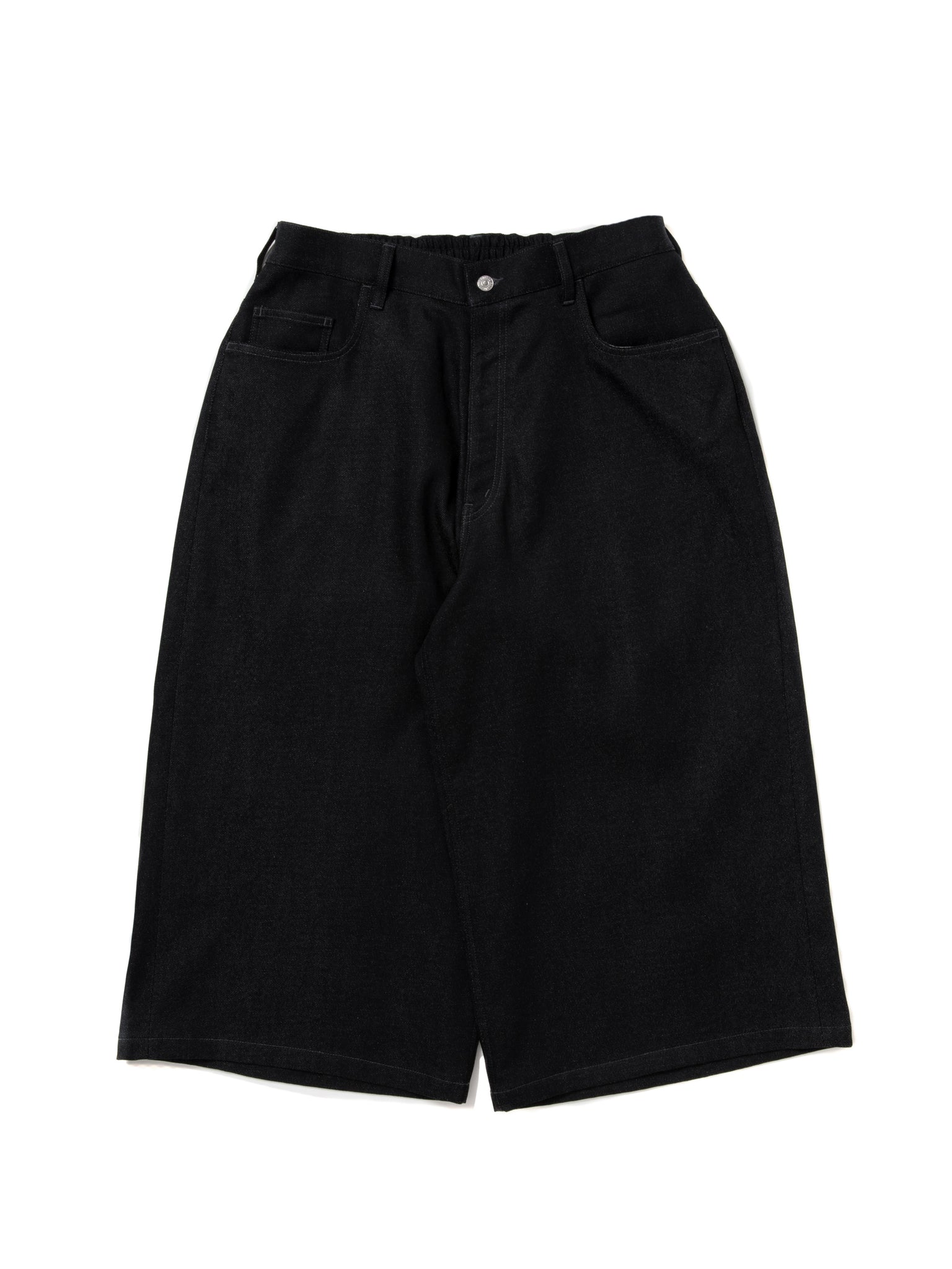 Reverse Loop Denim 5 Pocket Shin Cut Wide Easy Pants