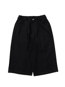 Reverse Loop Denim 5 Pocket Shin Cut Wide Easy Pants