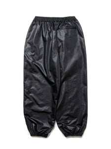 Damp Coated Satin Wide Track Pants