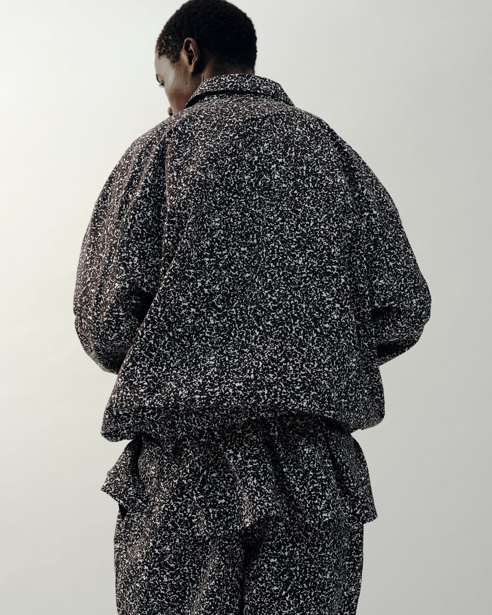 Allover Printed Broad Drizzler Jacket