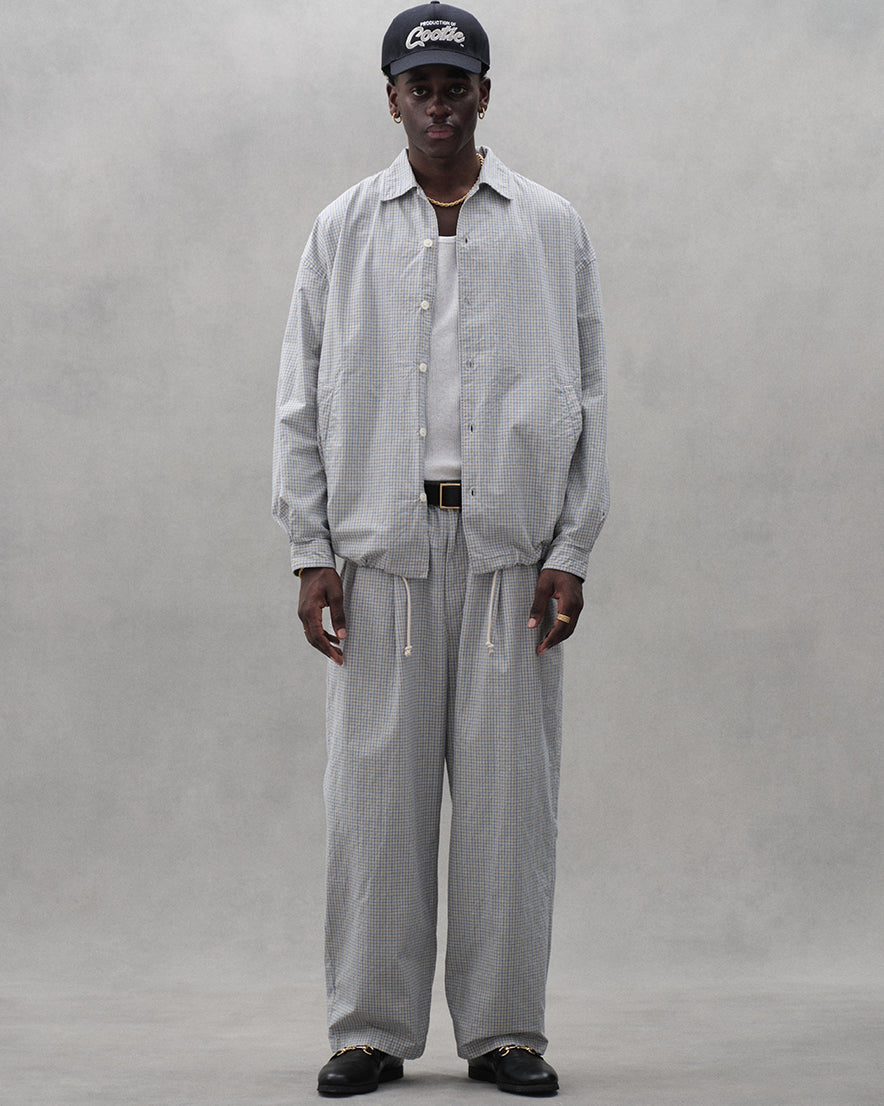 Check Weather Cloth 2 Tuck Easy Pants