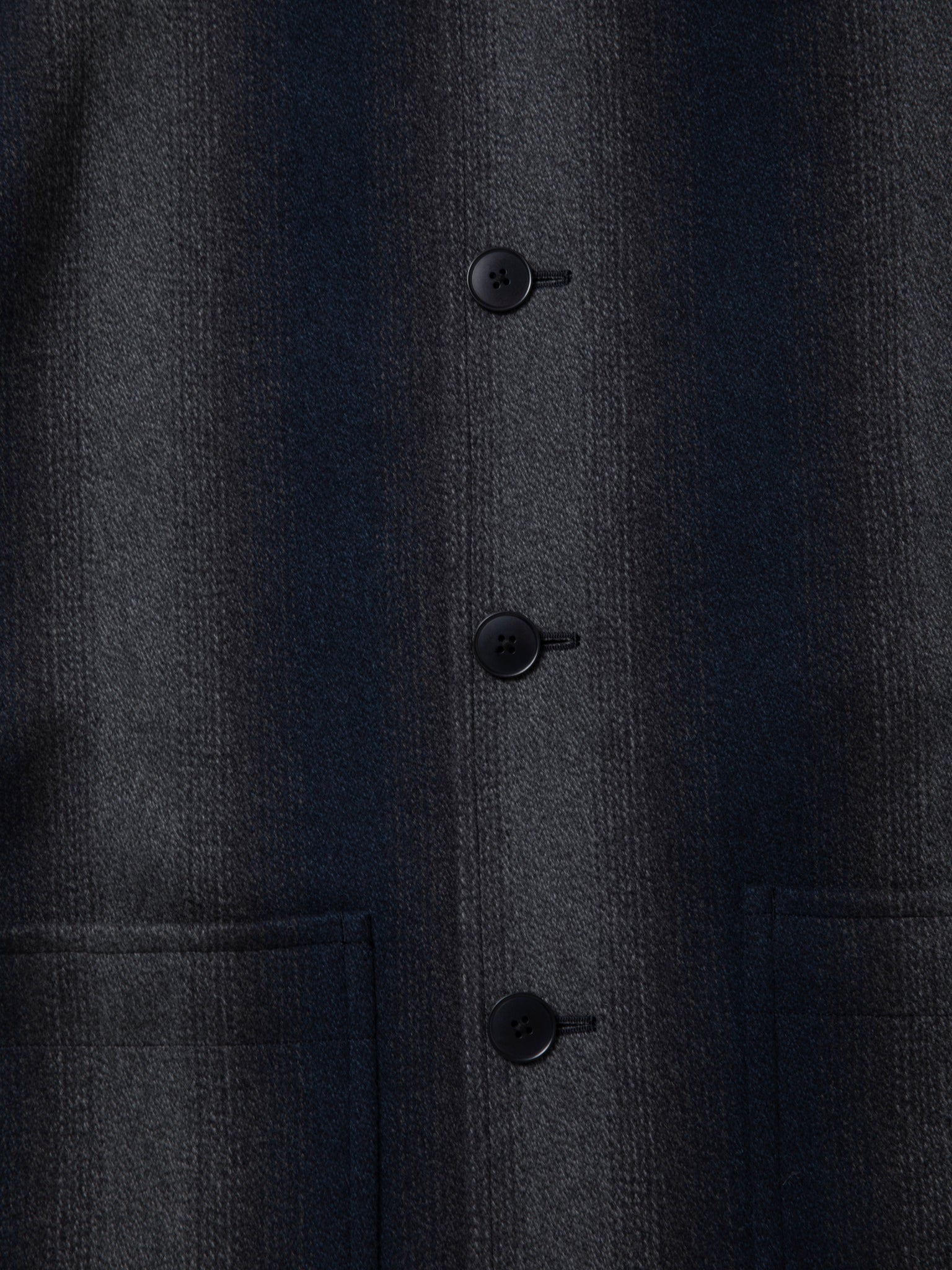 Ombre Stripe Wool Balmacaan Coat