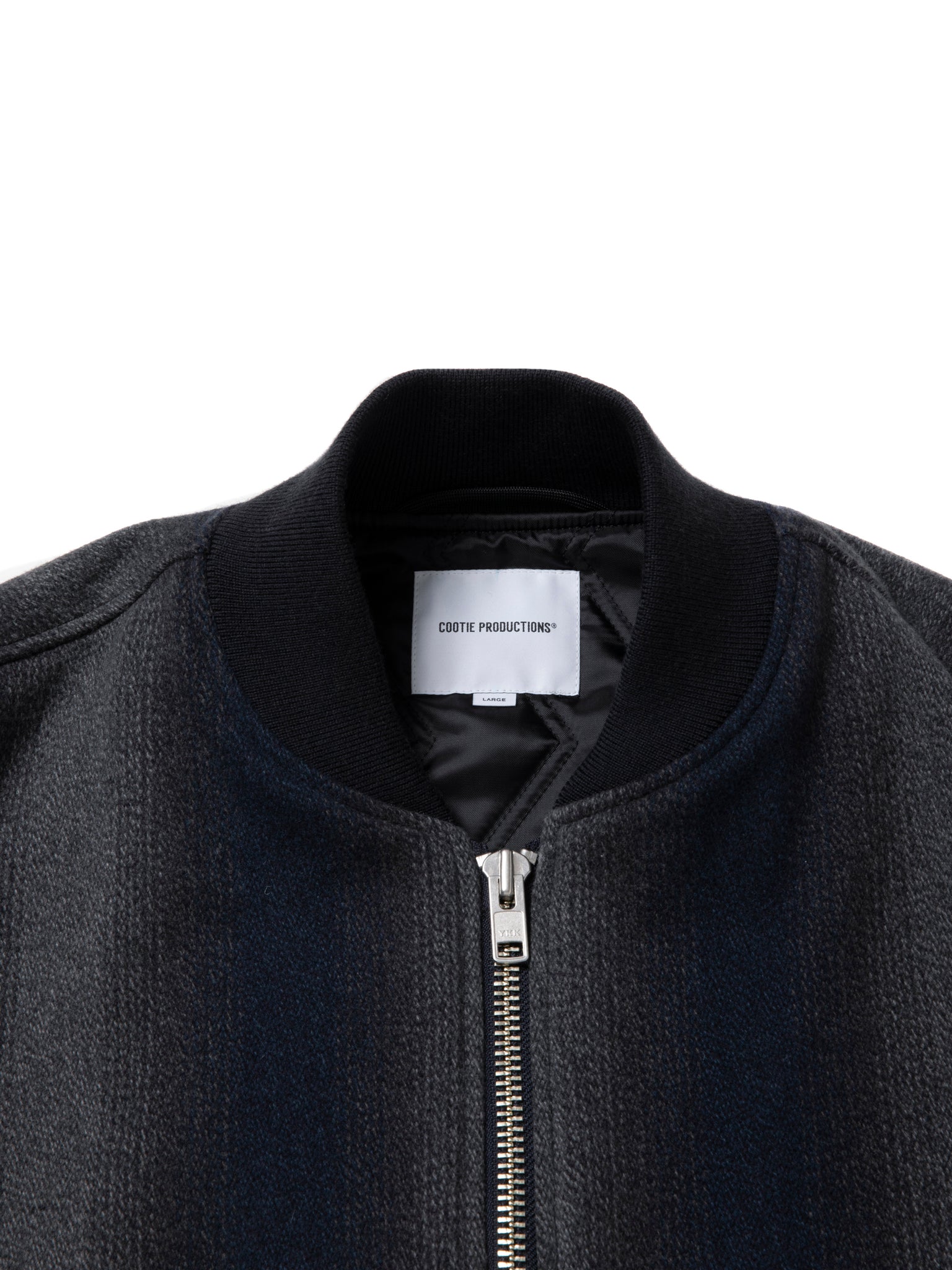 Ombre Stripe Wool Bomber Jacket