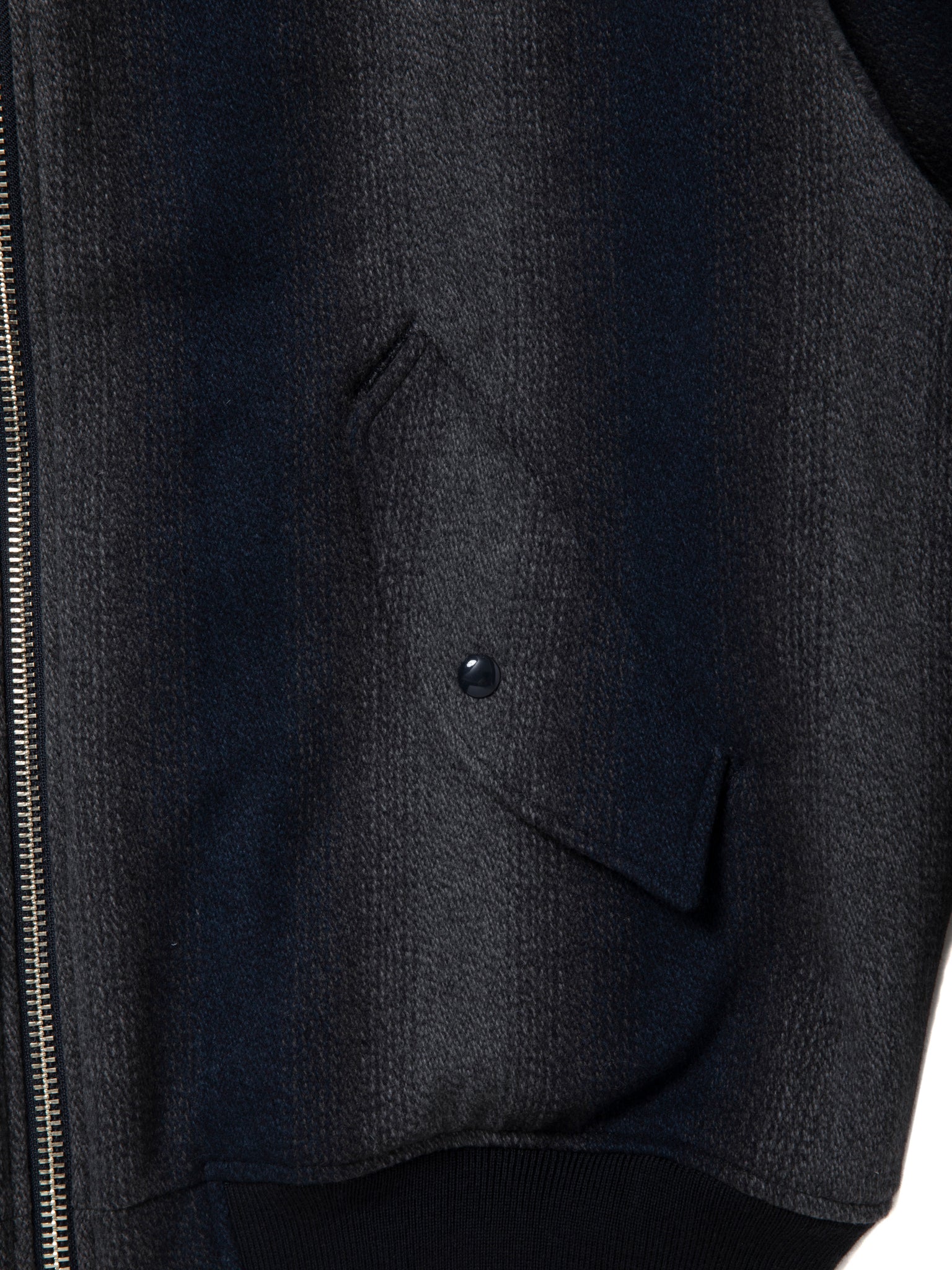 Ombre Stripe Wool Bomber Jacket