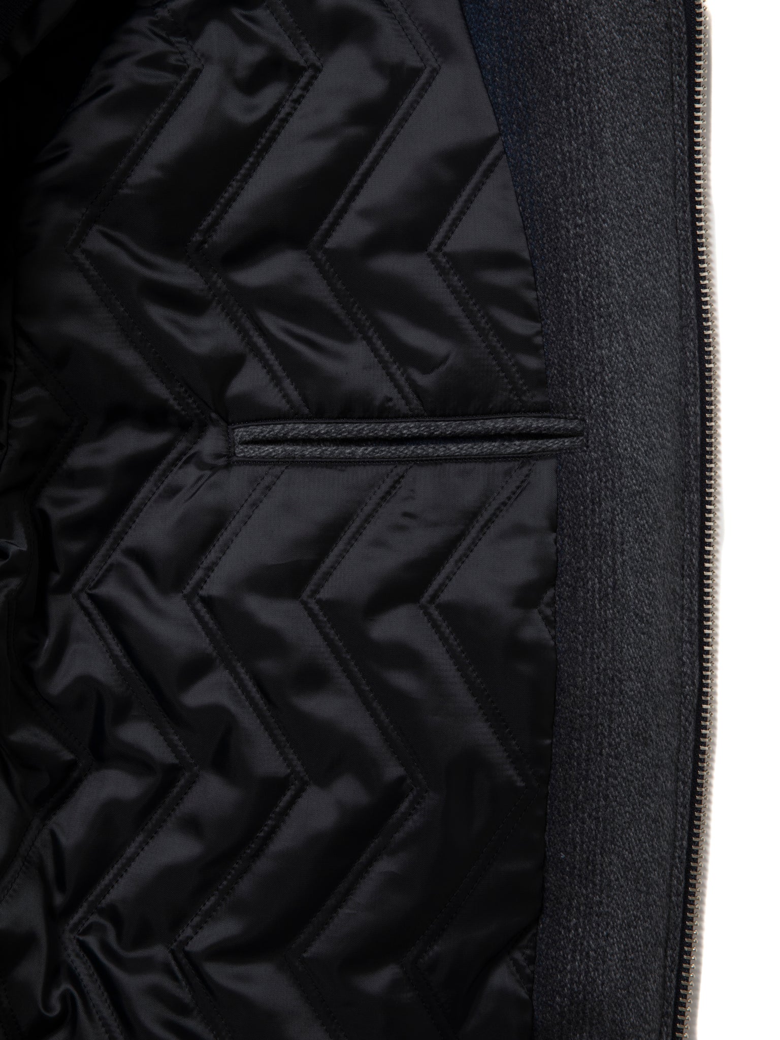 Ombre Stripe Wool Bomber Jacket