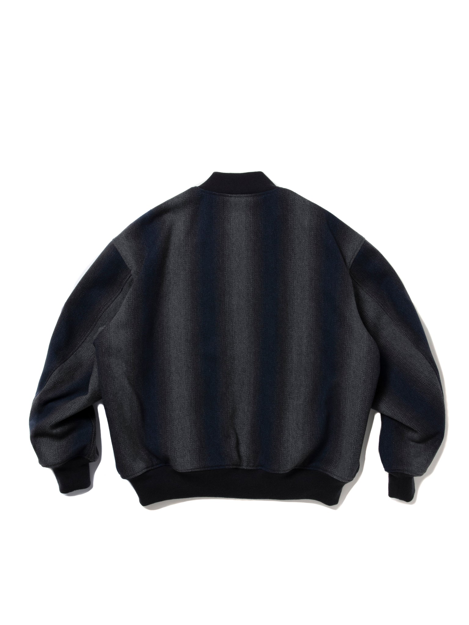 Ombre Stripe Wool Bomber Jacket