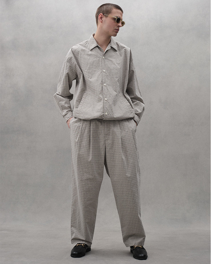 Check Weather Cloth 2 Tuck Easy Pants