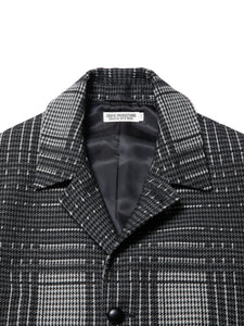 Jacquard Check Wool Chester Coat