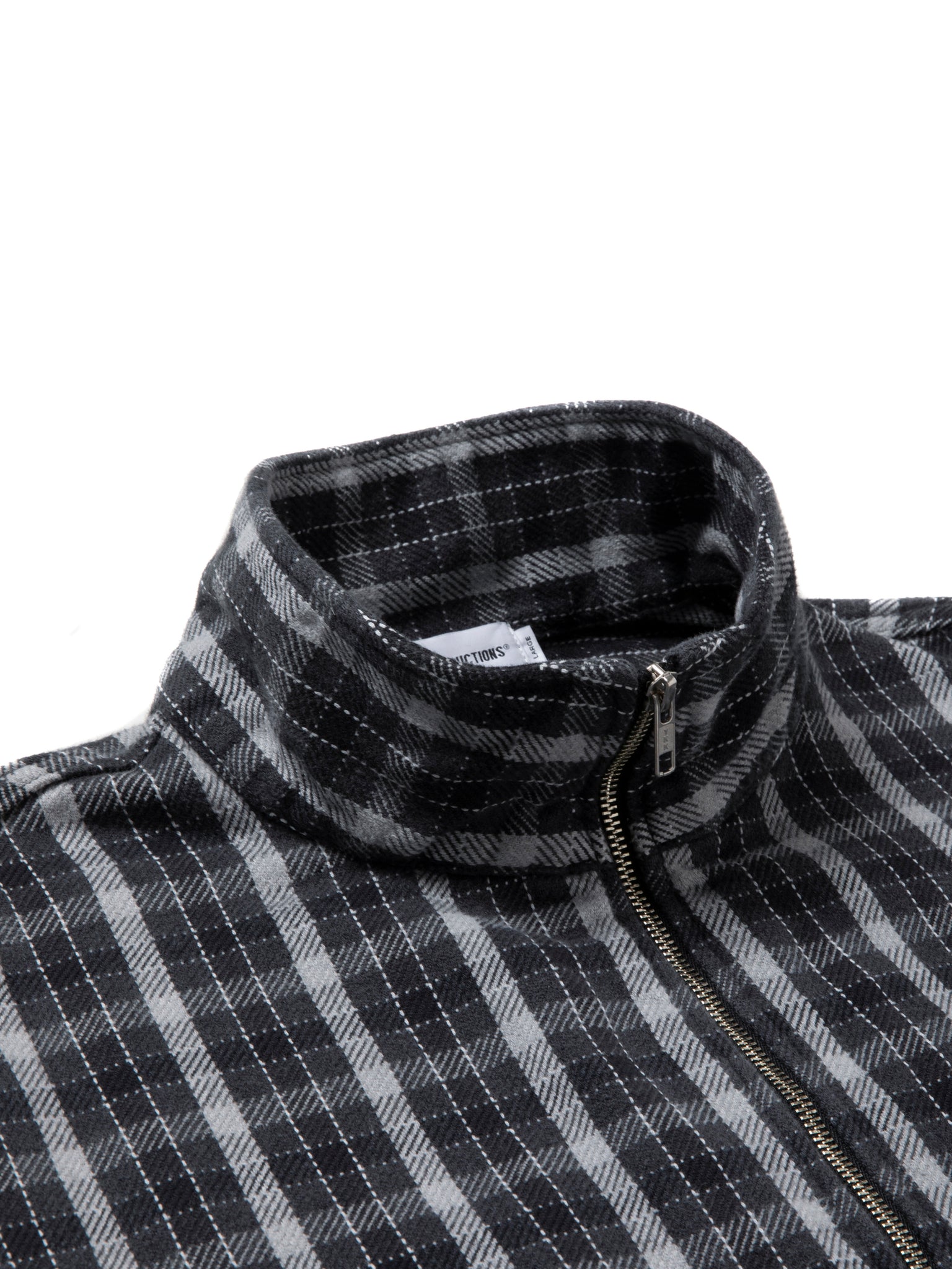 AD Processing Heavy Flannel Check Half Zip Pullover