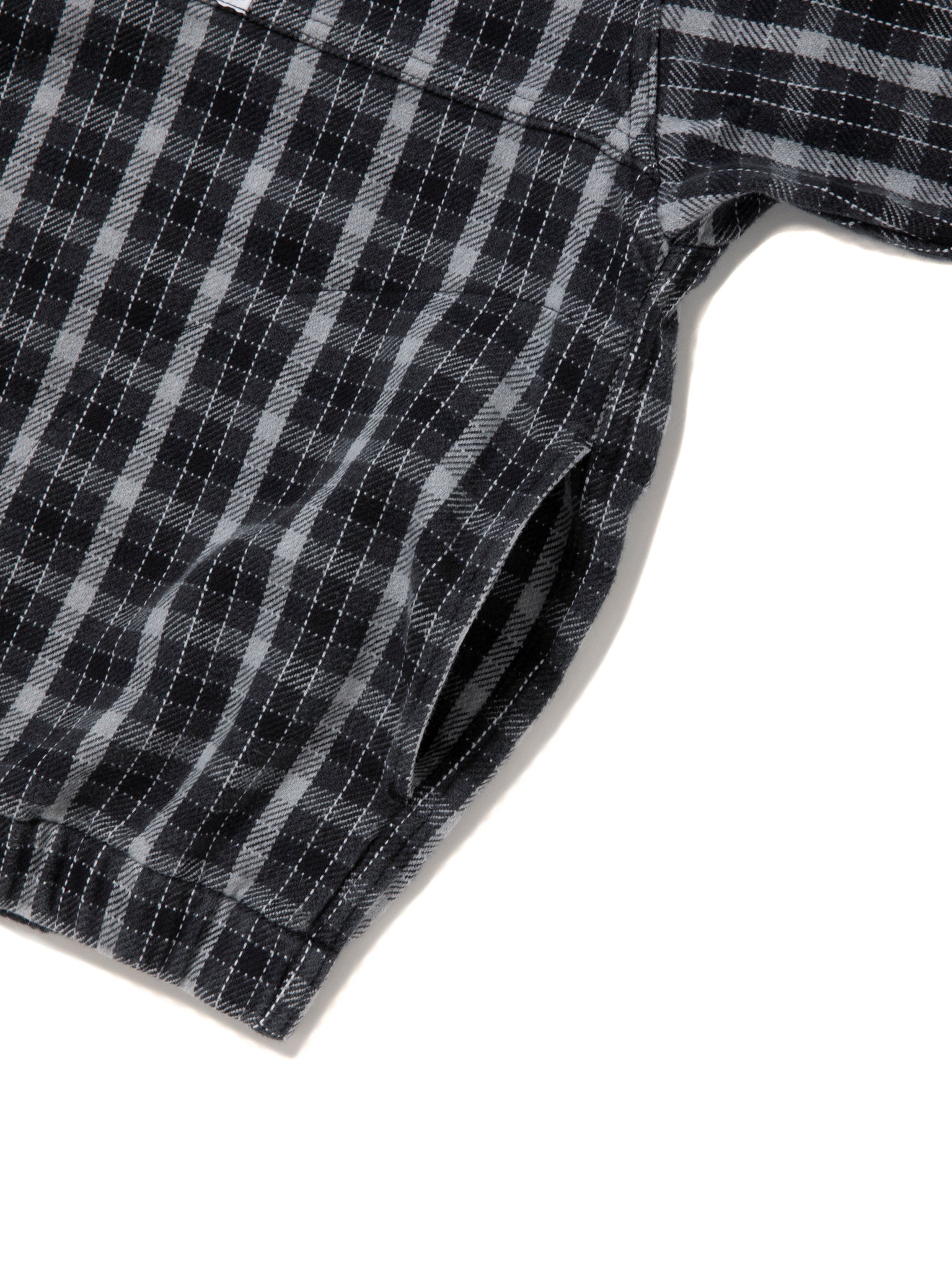 AD Processing Heavy Flannel Check Half Zip Pullover