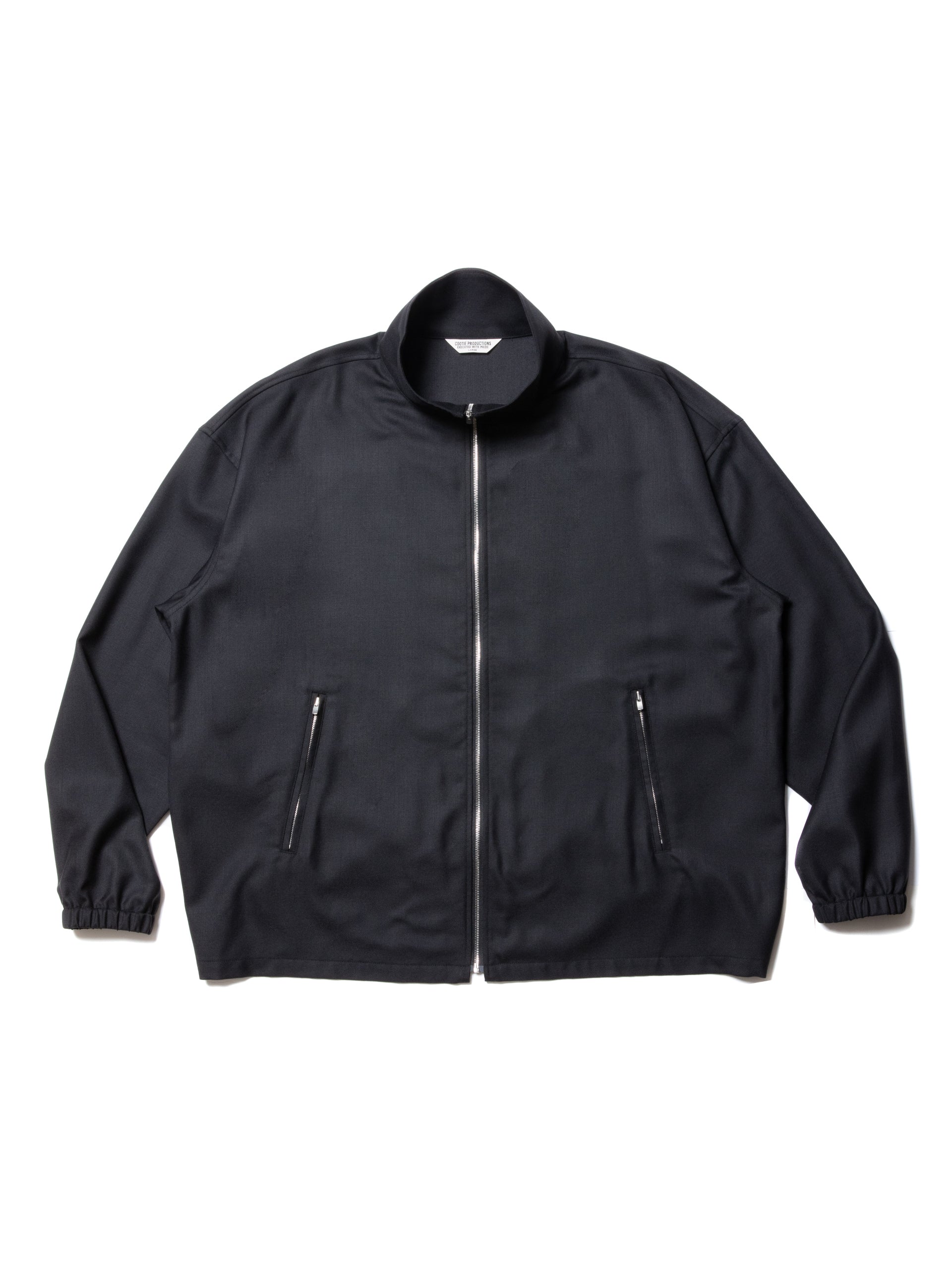 T/W Gabardine Stand Collar Zip Up Jacket