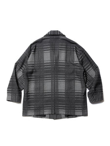 Jacquard Check Wool Short Chester Coat